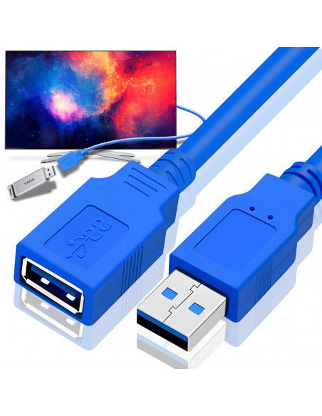 
USB 3.0 prailginimo kabelis, ekranuotas, 3 m
