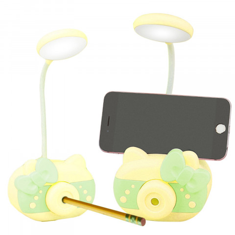 
Mokyklinė stalo lempa su galąstuvu ir priedų dėžute
