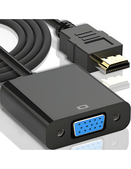 
HDMI - VGA DSUB keitiklio adapteris, 25 cm
