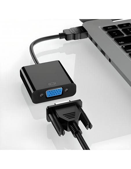 
HDMI - VGA DSUB keitiklio adapteris, 25 cm
