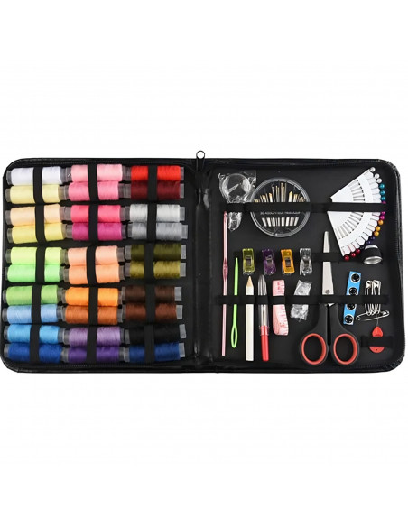 
Siuvėjo įrankių dėžė, siūlų kirpimo įrankis, priedai dėkle - 122 vnt.
