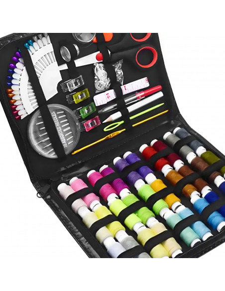 
Siuvėjo įrankių dėžė, siūlų kirpimo įrankis, priedai dėkle - 122 vnt.
