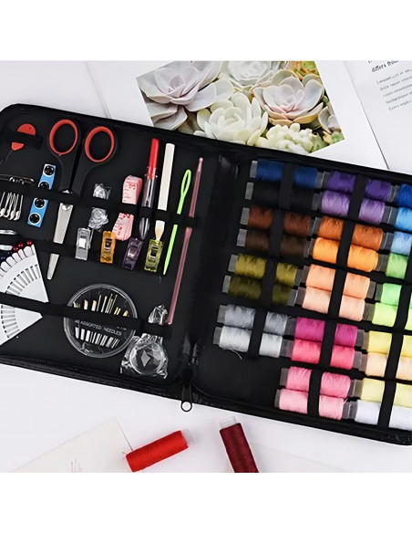 
Siuvėjo įrankių dėžė, siūlų kirpimo įrankis, priedai dėkle - 122 vnt.
