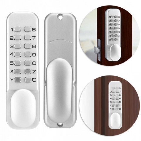 
Kodinė durų rankena su mechanine kodine spyna
