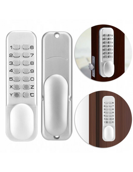 
Kodinė durų rankena su mechanine kodine spyna
