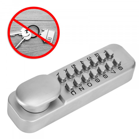 
Kodinė durų rankena su mechanine kodine spyna
