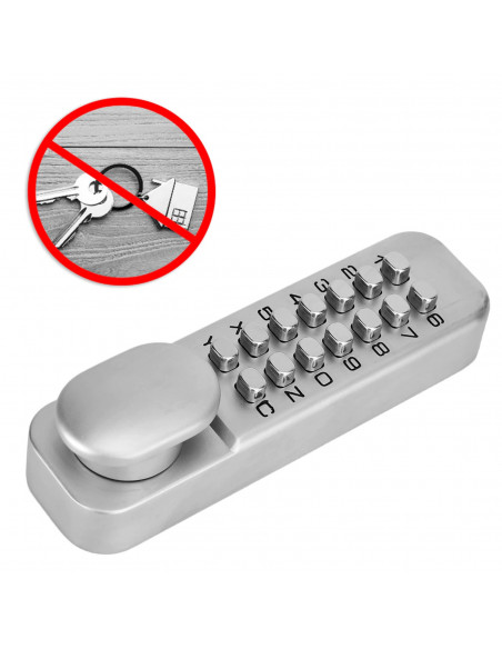 
Kodinė durų rankena su mechanine kodine spyna
