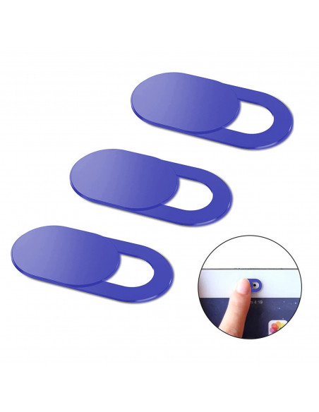 
Nešiojamojo kompiuterio kameros dangteliai, mėlyni - 3 vnt.
