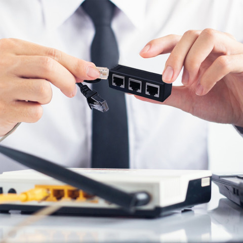 
Tinklo skirstytuvas RJ45 3x LAN
