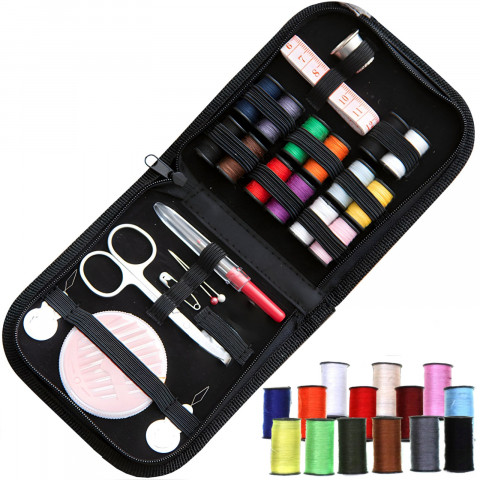 
Siuvėjo kelioninis siuvimo rinkinys, siuvimo organizatorius, adata, smeigtukas, centimetras - rinkinys
