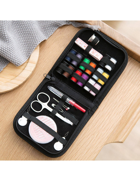 
Siuvėjo kelioninis siuvimo rinkinys, siuvimo organizatorius, adata, smeigtukas, centimetras - rinkinys
