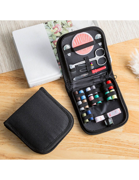 
Siuvėjo kelioninis siuvimo rinkinys, siuvimo organizatorius, adata, smeigtukas, centimetras - rinkinys
