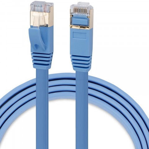 
RJ45 CAT7 tinklo kabelis interneto kabelis 1 m mėlynas
