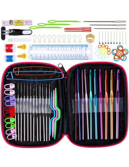 
Metalinių nėrimo vąšelių rinkinys dėžutėje - 100 vnt.
