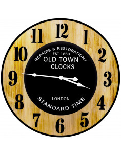 
Stilingas tylus LOFT sieninis laikrodis, 50 cm skersmens
