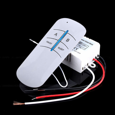 
Belaidis šviesos jungiklis su nuotolinio valdymo pultu 20 m
