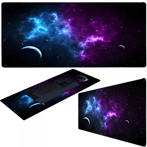 
Žaidimų stalo kilimėlis žaidėjams XXL 80 x 40 cm - galaktika
