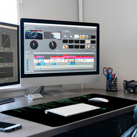 
Žaidimų stalo kilimėlis žaidėjams XXL 90 x 40 cm - matrix
