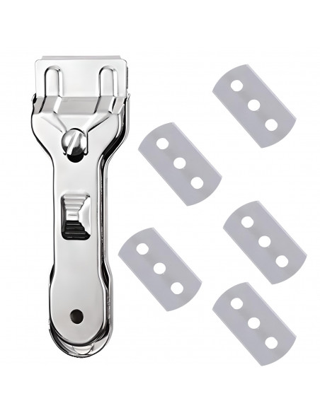 
Stiklo grandiklis keraminių indukcinių kaitlenčių valymui, 5 ašmenys
