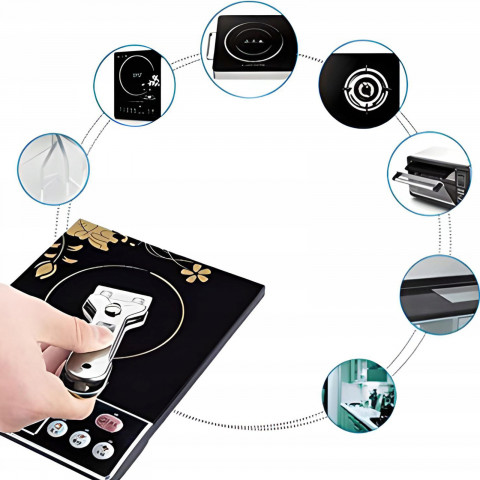 
Stiklo grandiklis keraminių indukcinių kaitlenčių valymui, 5 ašmenys
