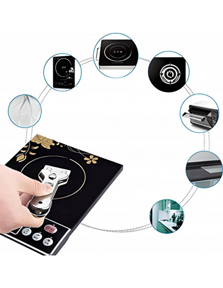 
Stiklo grandiklis keraminių indukcinių kaitlenčių valymui, 5 ašmenys
