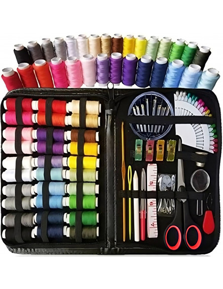 
Siuvėjo įrankių dėžė, siūlų kirpimo įrankis, priedai dėkle - 122 vnt.
