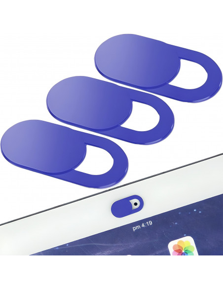 
Nešiojamojo kompiuterio kameros dangteliai, mėlyni - 3 vnt.
