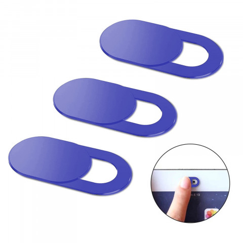 
Nešiojamojo kompiuterio kameros dangteliai, mėlyni - 3 vnt.
