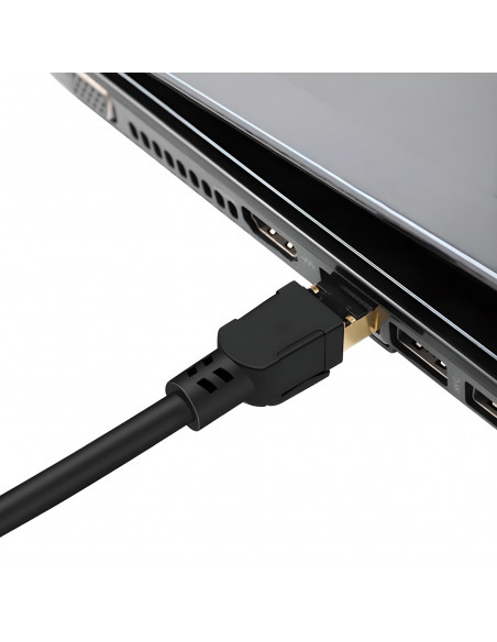 
Tinklo kabelio interneto jungiamasis laidas RJ45 CAT8 1 m juodas
