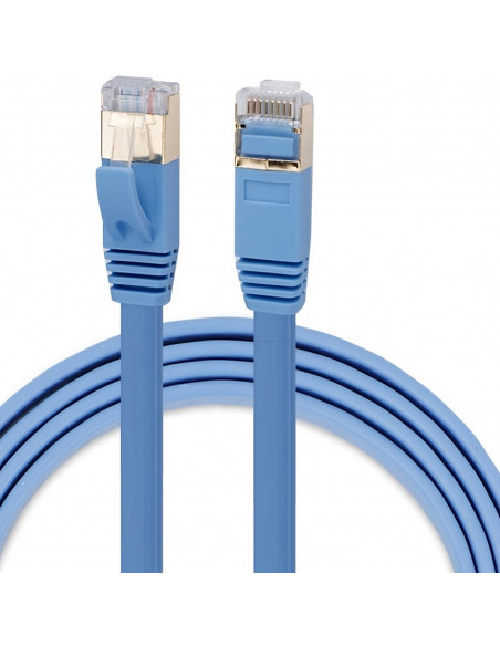 
RJ45 CAT7 tinklo kabelis interneto kabelis 1 m mėlynas
