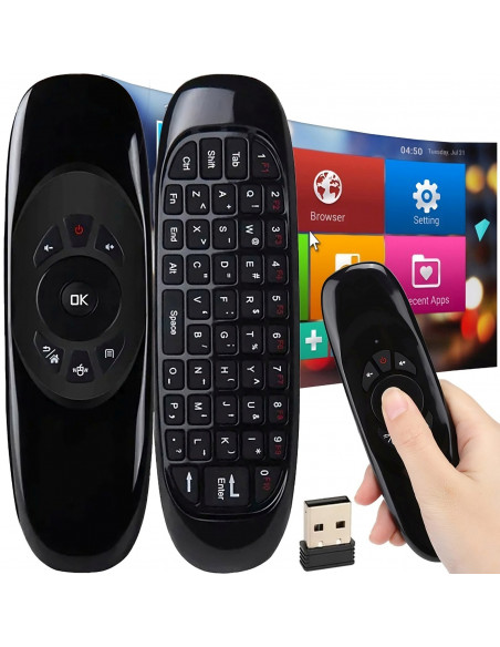 
Nuotolinio valdymo pultas su klaviatūra, skirtas išmaniajam televizoriui „3 in 1“, 10 m
