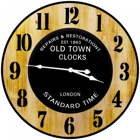 
Stilingas tylus LOFT sieninis laikrodis, 50 cm skersmens
