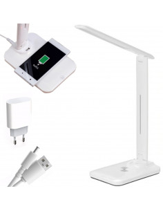 
Mokyklinė stalo lempa su indukciniu įkrovikliu, 3 spalvos, 5 režimai, 10 W
