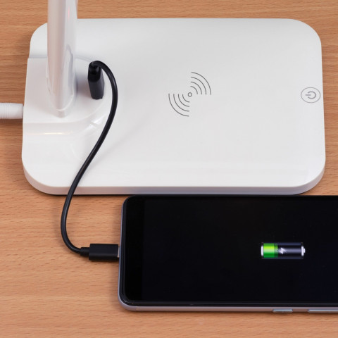 
Mokyklinė stalo lempa su indukciniu įkrovikliu, 3 spalvos, 5 režimai, 10 W
