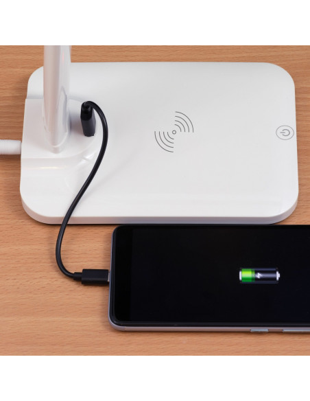 
Mokyklinė stalo lempa su indukciniu įkrovikliu, 3 spalvos, 5 režimai, 10 W
