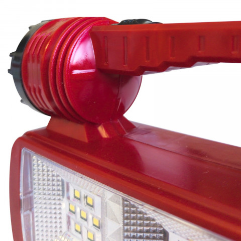 
Žibintuvėlio tipo stovyklavimo dirbtuvių lempa su LED baterijų laikikliu
