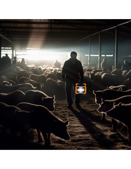 
Nešiojamas lauko halogeninis prožektorius su baterijų laikikliu 30 W
