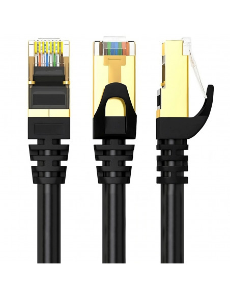 
Tinklo kabelis, susuktos poros interneto kabelis RJ45 CAT6 15 m juodas
