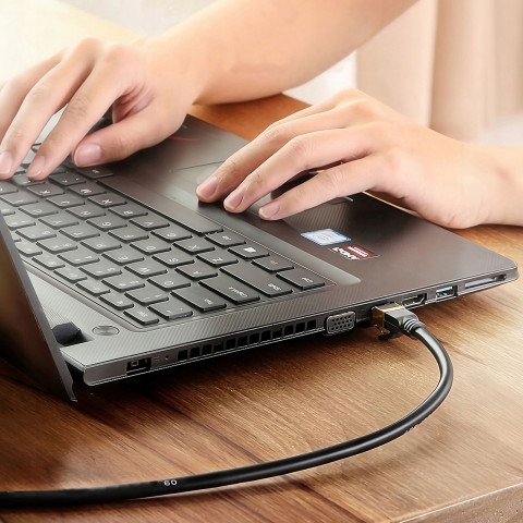 
Tinklo kabelis, susuktos poros interneto kabelis RJ45 CAT6 15 m juodas
