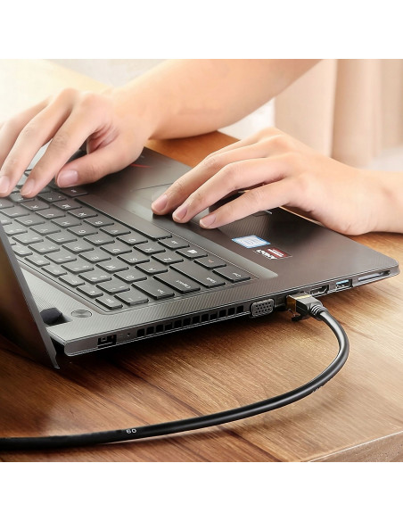 
Tinklo kabelis, susuktos poros interneto kabelis RJ45 CAT6 15 m juodas
