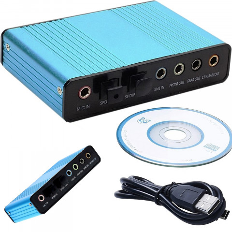 
Išorinė 5.1/ 7.1 USB garso plokštė
