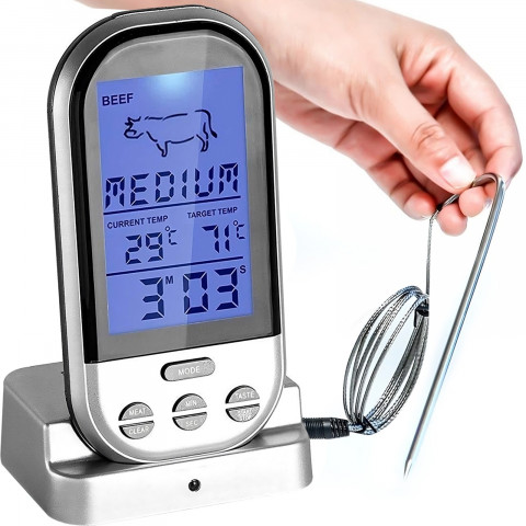 
Belaidis termometras su zondu griliui ir rūkyklai -20 - 250 C
