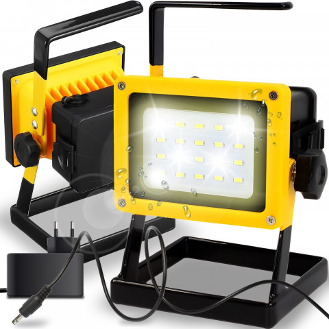 
Halogeninis įkraunamas LED dirbtuvių prožektorius 30 W
