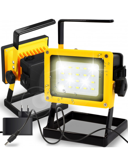 
Halogeninis įkraunamas LED dirbtuvių prožektorius 30 W
