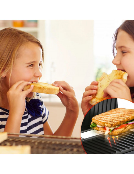 
Elektrinis kontaktinis grilis panini, mėsai, daržovėms 750 W
