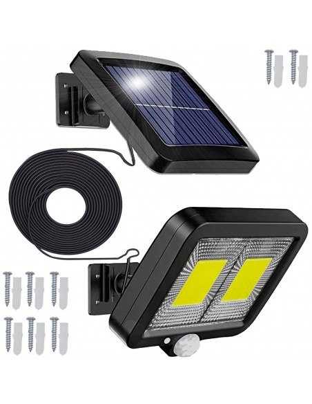 
Lauko saulės energija varomas šviestuvas su judesio jutikliu 108 LED 2200 W
