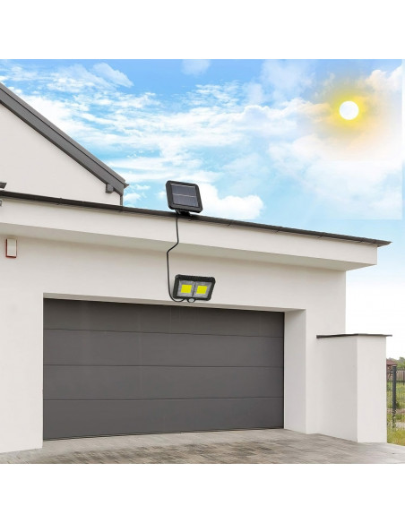 
Lauko saulės energija varomas šviestuvas su judesio jutikliu 108 LED 2200 W
