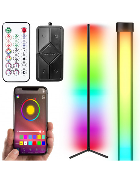 
Kampinis toršeras su nuotolinio valdymo pultu, 256 spalvų, RGB LED, 150 cm
