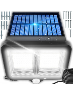 
Lauko saulės energija varomas šviestuvas su prieblandos judesio jutikliu, 98 LED
