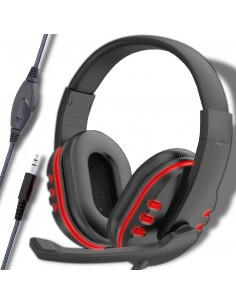 
Žaidimų ausinės su mikrofonu žaidėjams LED
